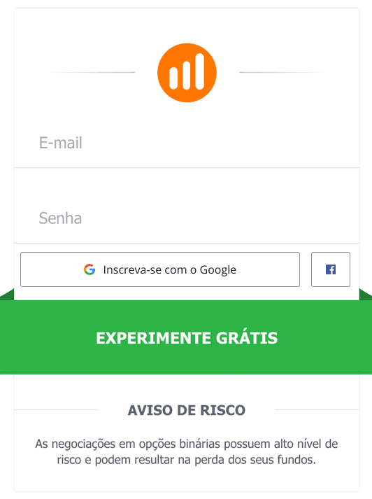 Registro IQOption - experimente agora uma demonstração gratuita